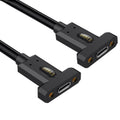 USB4 Type-C Female Ear to Type-C Female Ear Screw Fixed Panel Extension Cable, 0.3m, 0.6m, 1m, 1.8m