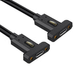 USB4 Type-C Female Ear to Type-C Female Ear Screw Fixed Panel Extension Cable, 0.3m, 0.6m, 1m, 1.8m