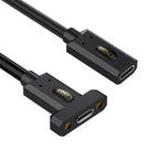 USB4 Type-C Female to Type-C Female Ear Screw Fixed Panel Extension Cable, 0.3m, 0.6m, 1m, 1.8m