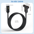 USB4 Type-C Female to Type-C Female Ear Screw Fixed Panel Extension Cable, 0.3m, 0.6m, 1m, 1.8m