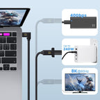 USB4 Type-C Female to Type-C Female Ear Screw Fixed Panel Extension Cable, 0.3m, 0.6m, 1m, 1.8m