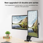 Lenovo Thinkplus ZJA1 Clip-on Desktop Dual-Arm Monitor Holder, ZJA1