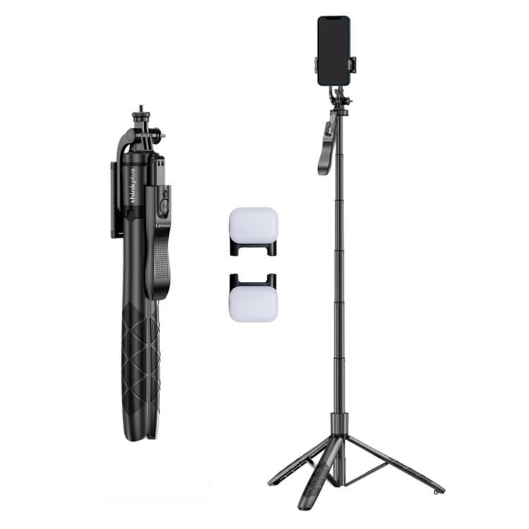 Lenovo Thinkplus H18L Premium Edition Aluminum Alloy Bluetooth Selfie Stick with Dual Fill Lights, 1.8m