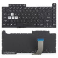 US Version Colorful 16 Pin Backlit Laptop Keyboard for Asus ROG Strix Scar G512 G512LV G512LW G512LI, G512 (Transparent keycaps)