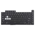 US Version Colorful 16 Pin Backlit Laptop Keyboard for Asus ROG Strix Scar G512 G512LV G512LW G512LI, G512 (Transparent keycaps)