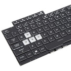 US Version Colorful 16 Pin Backlit Laptop Keyboard for Asus ROG Strix Scar G512 G512LV G512LW G512LI, G512 (Transparent keycaps)