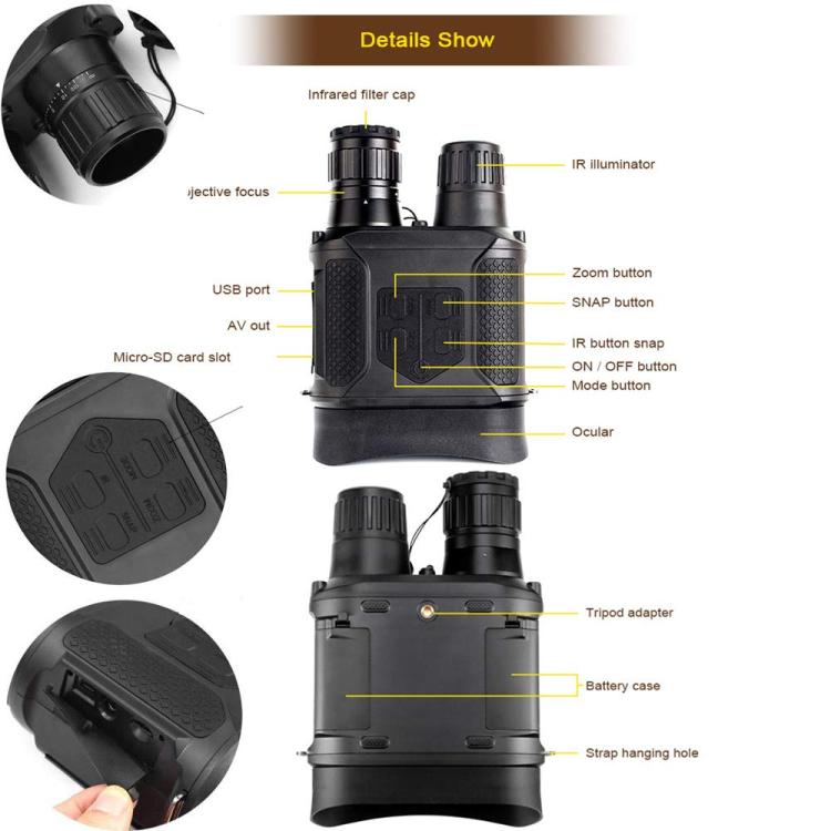 NVG400PRO 3 inch LCD Screen Binocular Digital Night Vision Device