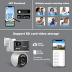 SriHome SH055 8MP HD Multi-lens 5X Optical Zoom Lens Panoramic PTZ Dome Camera, SH055