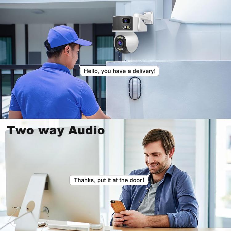 SriHome SH055B 8MP HD Multi-lens Super Wide Angle Panoramic PTZ Dome Camera, SH055B