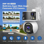 SriHome SH055B 8MP HD Multi-lens Super Wide Angle Panoramic PTZ Dome Camera, SH055B
