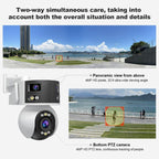 SriHome SH055B 8MP HD Multi-lens Super Wide Angle Panoramic PTZ Dome Camera, SH055B