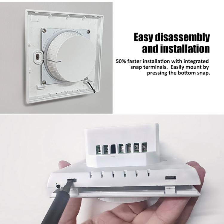 Smart Home Screenless Knob Thermostat Only With External Sensors, Dual Color LED Indicator, BHT-101GAL Water Heating, BHT-101GBL Electric Heating, BHT-101GCL Boiler Heating