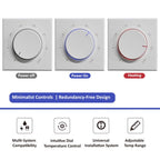 Smart Home Screenless Knob Thermostat Only With External Sensors, Dual Color LED Indicator, BHT-101GAL Water Heating, BHT-101GBL Electric Heating, BHT-101GCL Boiler Heating