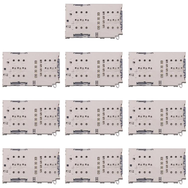 10pcs Original SIM + Micro SD Card Reader, For Galaxy A60 SM-A606, For Galaxy A10 SM-A105, For Galaxy A20 SM-A205, For Galaxy A30 SM-A305, For Galaxy Note9 SM-N960, For Galaxy S9+ SM-G965, For Galaxy S9 SM-G960, For Galaxy Note 8 SM-N950               ...