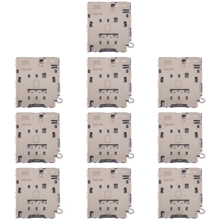 10pcs Original SIM Card Reader, For Galaxy Tab 3 7.0 SM-T211, For Galaxy S24 Ultra SM-S928, For Galaxy S24+ SM-S928, For Galaxy S24 SM-S921, For Galaxy S23 Ultra 5G SM-S918, For Galaxy S23+ 5G SM-S916, For Galaxy S23 5G SM-S911                         ...
