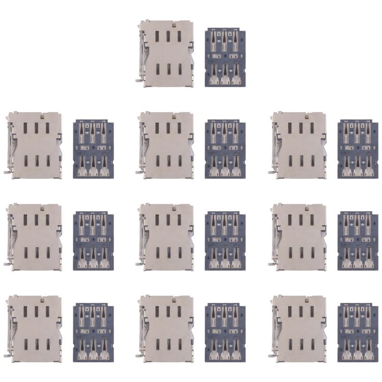 10pcs Original SIM Card Reader, For Galaxy Tab 3 7.0 SM-T211, For Galaxy S24 Ultra SM-S928, For Galaxy S24+ SM-S928, For Galaxy S24 SM-S921, For Galaxy S23 Ultra 5G SM-S918, For Galaxy S23+ 5G SM-S916, For Galaxy S23 5G SM-S911                         ...