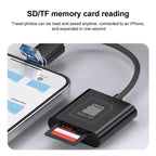2 in 1 SD + TF Card Slot Reader, Type-C, USB+8 Pin