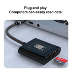 2 in 1 SD + TF Card Slot Reader, Type-C, USB+8 Pin
