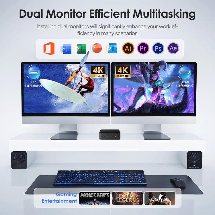 GXMO N15 Windows 11 Mini PC, Intel ADL-N N150 4-Core Processor, 8GB+256GB, 16GB+512GB