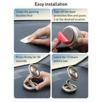 MOMAX CM30 Pac Mount Universal Transparent Magnetic Rotating Car Holder, CM30 (Dark Grey), CM30 (Titanium Gold)