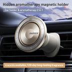 MOMAX CM35 1-Move Relaxaire Aluminum Alloy Magnetic Car Aromatherapy Holder, CM35 (Dark Grey), CM35 (Titanium Gold)