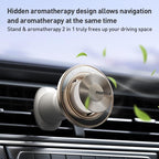 MOMAX CM35 1-Move Relaxaire Aluminum Alloy Magnetic Car Aromatherapy Holder, CM35 (Dark Grey), CM35 (Titanium Gold)