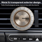 MOMAX CM35 1-Move Relaxaire Aluminum Alloy Magnetic Car Aromatherapy Holder, CM35 (Dark Grey), CM35 (Titanium Gold)