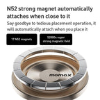 MOMAX CM35 1-Move Relaxaire Aluminum Alloy Magnetic Car Aromatherapy Holder, CM35 (Dark Grey), CM35 (Titanium Gold)