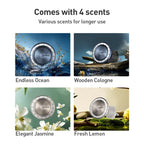 MOMAX CM35 1-Move Relaxaire Aluminum Alloy Magnetic Car Aromatherapy Holder, CM35 (Dark Grey), CM35 (Titanium Gold)