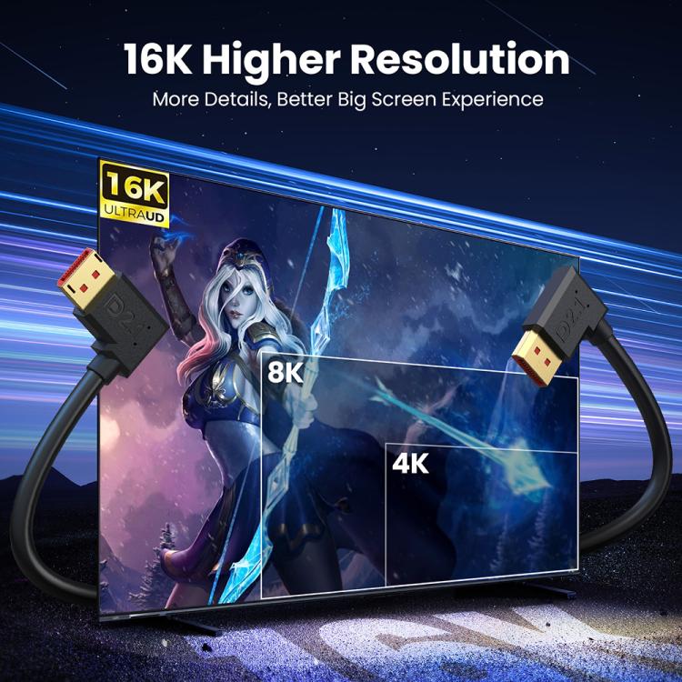 52Gbps 16K 30Hz DisplayPort Extension Adapter Cable, Length: 15cm, DP2.1 Male to DP2.1 Female Straight, DP2.1 Male to DP2.1 Female Upper Elbow, DP2.1 Male to DP2.1 Female Down Elbow, DP2.1 Male to DP2.1 Female Left Elbow                                ...