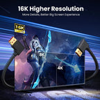 52Gbps 16K 30Hz DisplayPort Extension Adapter Cable, Length: 1.8m, DP2.1 to DP2.1 Straight, DP2.1 to DP2.1 Upper Elbow, DP2.1 to DP2.1 Down Elbow, DP2.1 to DP2.1 Left Elbow, DP2.1 to DP2.1 Right Elbow