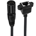 XLR 5 Pin Male to RJ45 Female Audio Cable, Length: 30cm, Male to RJ45 Female