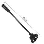 XLR 5 Pin Male to RJ45 Female Audio Cable, Length: 30cm, Male to RJ45 Female