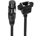 XLR 5 Pin Female to RJ45 Female Audio Cable, Length: 30cm, Female to RJ45