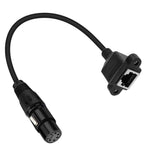 XLR 5 Pin Female to RJ45 Female Audio Cable, Length: 30cm, Female to RJ45