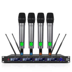 XTUGA M6604S-H Diversity Wireless Microphone System 4 Channel UHF Handheld Microphone, M6604S-H