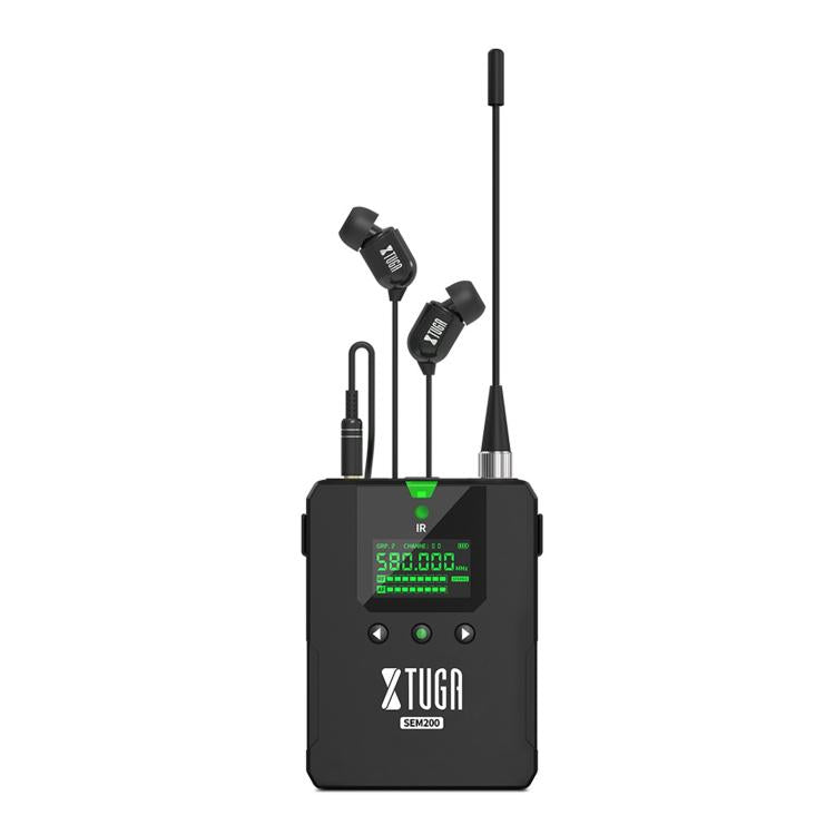 XTUGA SEM200 Wireless Stereo Stage Performance Professional In-ear Monitor System, One BodyPack, 2 BodyPacks + Transmitter, 4 BodyPacks + Transmitter