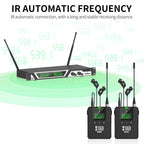 XTUGA SEM200 Wireless Stereo Stage Performance Professional In-ear Monitor System, One BodyPack, 2 BodyPacks + Transmitter, 4 BodyPacks + Transmitter