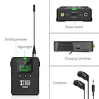 XTUGA SEM200 Wireless Stereo Stage Performance Professional In-ear Monitor System, One BodyPack, 2 BodyPacks + Transmitter, 4 BodyPacks + Transmitter