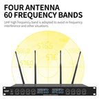 YT8 Wireless 8 Channel UHF Handheld Microphone for Stage Show, 8 Short Microphones, 8 Gooseneck Microphones, 8 Handheld Microphones, 8 BodyPacks