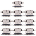 10pcs Original 12 Pin Charging Port Connector, Middle Pin Position, Four-pin Contacts, Upper Corner, Dual-row Pin, Dual-row Contact Pins, 4 Pin Not Spring-loaded, Four Pins Lower