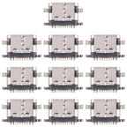 10pcs Original 12 Pin Charging Port Connector, Middle Pin Position, Four-pin Contacts, Upper Corner, Dual-row Pin, Dual-row Contact Pins, 4 Pin Not Spring-loaded, Four Pins Lower
