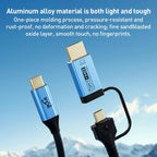 YCE-V292 2 in 1 Type-C to Type-C and HDMI2.0 Adapter Cable, Length: 1.8m