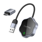 USB Wired to Wireless Car CarPlay Box Adapter, with Type-C Adapter, Flower Shape