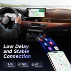 USB Wired to Wireless Car CarPlay Box Adapter, with Type-C Adapter, Flower Shape