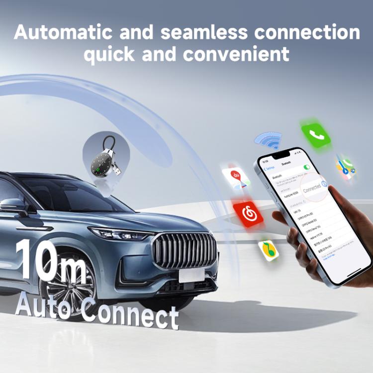 USB Wired to Wireless Car CarPlay Box Adapter, with Type-C Adapter, Constellation