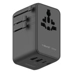 MOMAX UA23 1-World 2 4-Port Mini Universal Travel GaN Charger 100W with Dual AC, UA23D, UA23L