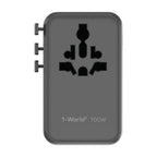 MOMAX UA23 1-World 2 4-Port Mini Universal Travel GaN Charger 100W with Dual AC, UA23D, UA23L