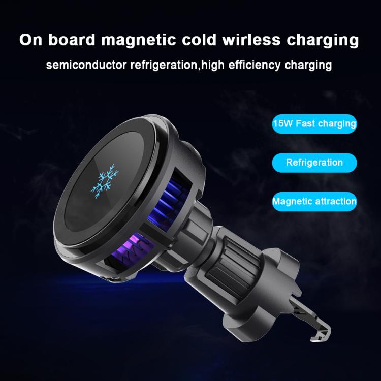 Q7 RGB Semiconductor Heat Dissipation 15W Car Wireless Charger Phone Holder, Q7