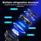 Q7 RGB Semiconductor Heat Dissipation 15W Car Wireless Charger Phone Holder, Q7